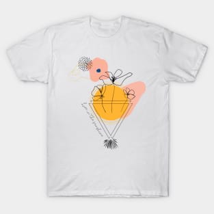 Abstract Geometric Line Art T-Shirt